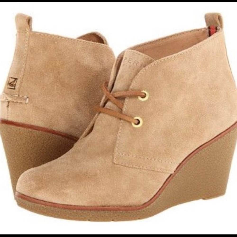 Sperry tan suede wedges - Picture 2 of 7